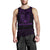 New Zealand Rugby Men's Tank Top Maori Haka - Silver Fern (Purple) - Polynesian Pride