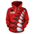 New Zealand Waitangi Day Hoodie, Maori Silver Fern Zip up Hoodie, Red Style Unisex Red - Polynesian Pride