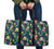 Tropical Hibiscus Palm Leaves Hawaii Travel Bag Travel Bag One size Black - Polynesian Pride