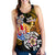 French Polynesia Tahiti Women's Racerback Tank - Tahiti Of Seal Turtle With Plumeria - Polynesian Pride