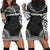 Pohnpei Women's Hoodie Dress - Polynesian Black Chief Black - Polynesian Pride