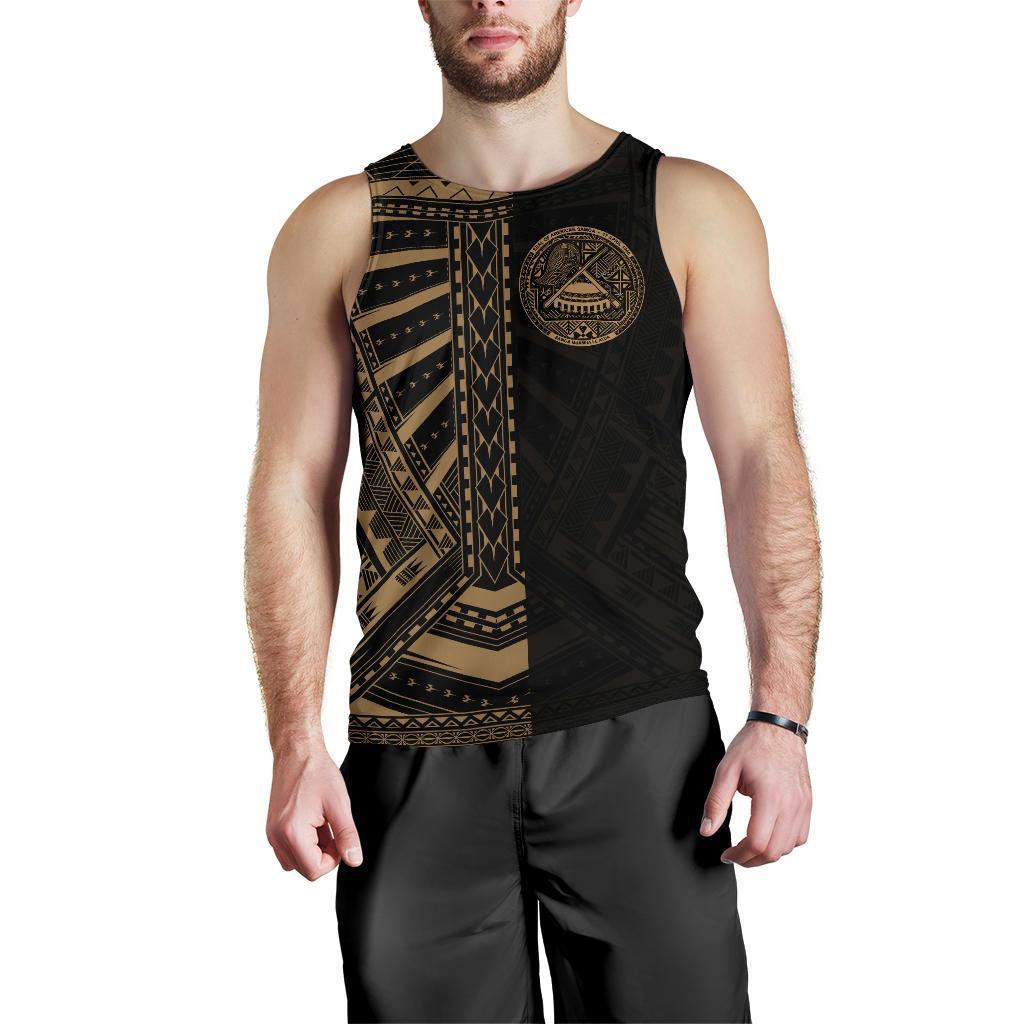 American Samoa Men'S Tank Top - Half Style - Polynesian Pride