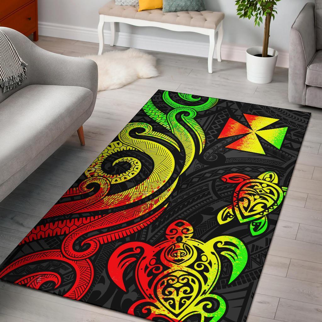 Wallis and Futuna Area Rug - Reggae Tentacle Turtle Reggae - Polynesian Pride