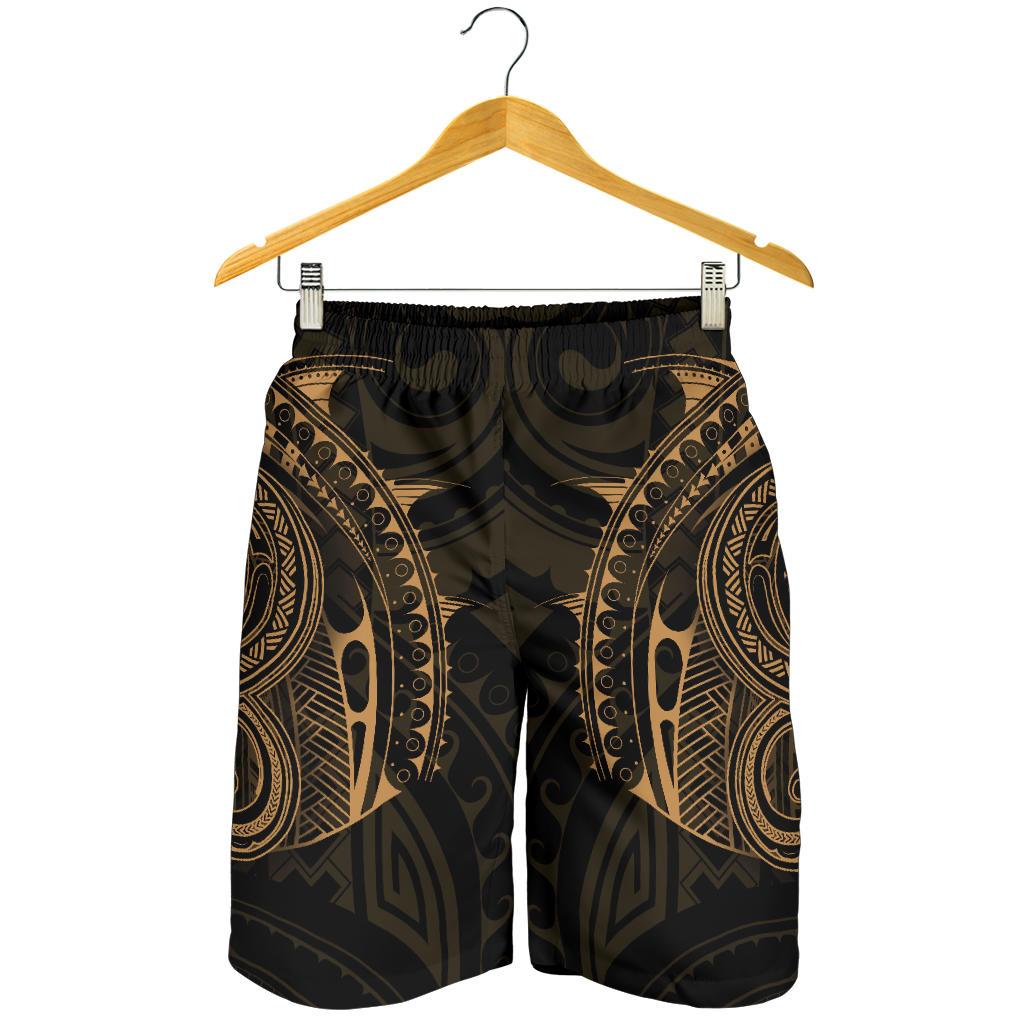 Strong Polynesian Tattoo Men's Shorts Gold - Polynesian Pride