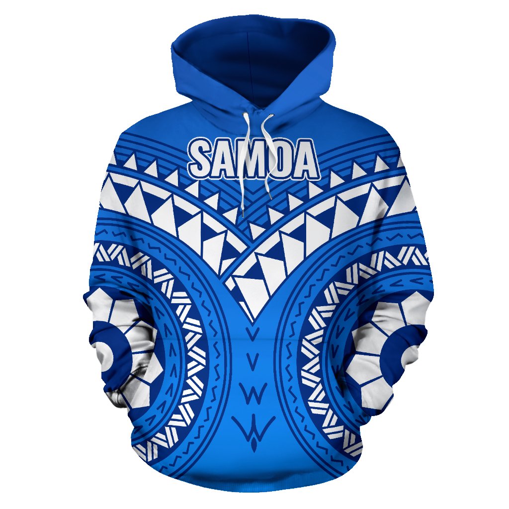 Samoa Polynesian Tribal Pattern All Over Hoodie - Polynesian Pride