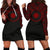 Marshall Islands Women Hoodie Dress - Marshall Islands Coat Of Arms Polynesian Red Black Red - Polynesian Pride