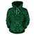 Hawaii Hoodie Polynesian Kakau Turtle Green Pullover Unisex Art - Polynesian Pride