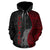 Tuvalu Polynesian Zip up Hoodie Coconut Tree Red - Polynesian Pride