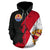Tahiti Zip up Hoodie Tahiti Flag Grunge Special A02 - Polynesian Pride