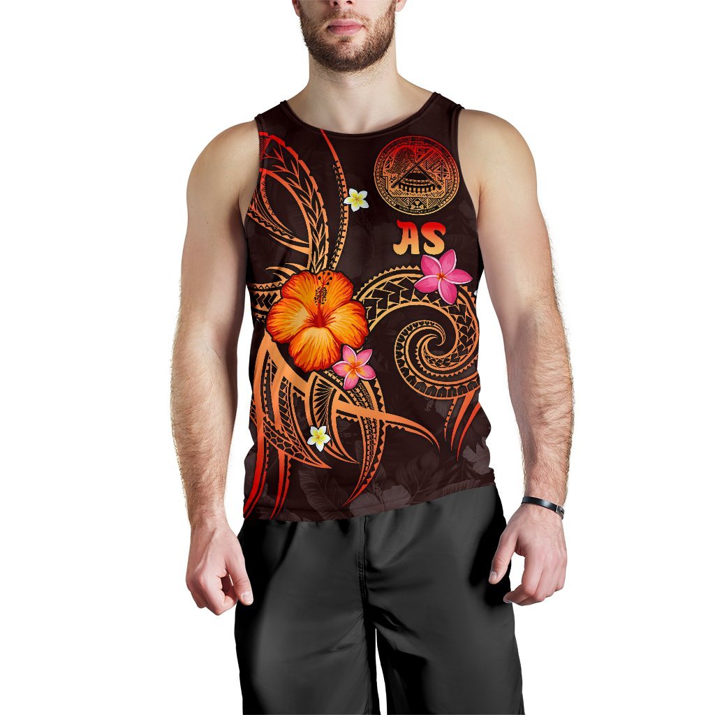 American Samoa Polynesian Men's Tank Top - Legend of American Samoa (Red) - Polynesian Pride