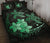 Hawaii Polynesian Turtle Plumeria Quilt Bed Set - Pog Style Green - Polynesian Pride