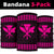 Hawaii Kakau Polynesian Kanaka Map Bandana 3 - Pack - Pink - Polynesian Pride