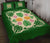 Hawaiian Quilt Bed Set Coconut Tree Pattern - Green Green - Polynesian Pride