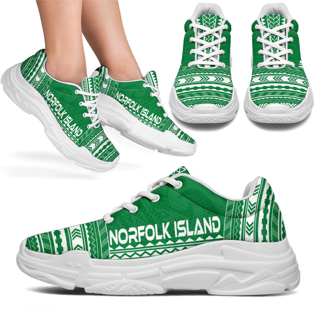 Norfolk Island Chunky Sneakers - Polynesian Chief Flag Version - Polynesian Pride