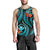 Polynesian Hawaii Men Tank Top - Turquoise Plumeria - Polynesian Pride
