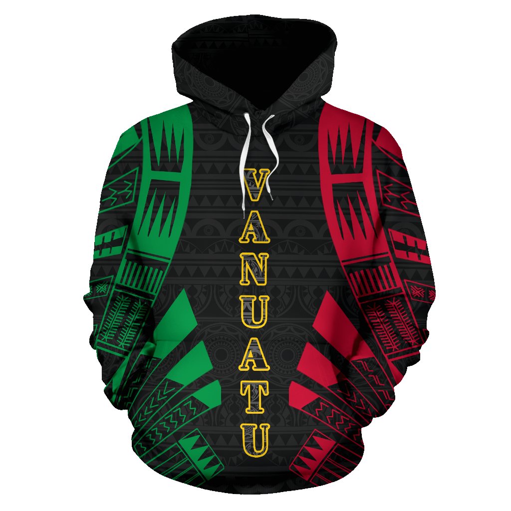 Vanuatu All Over Hoodie Polynesian Tattoo Style - Polynesian Pride