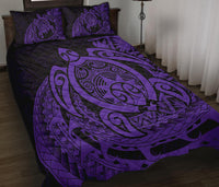 Hawaii Polynesian Turtle Quilt Bed Set - Purple - Polynesian Pride