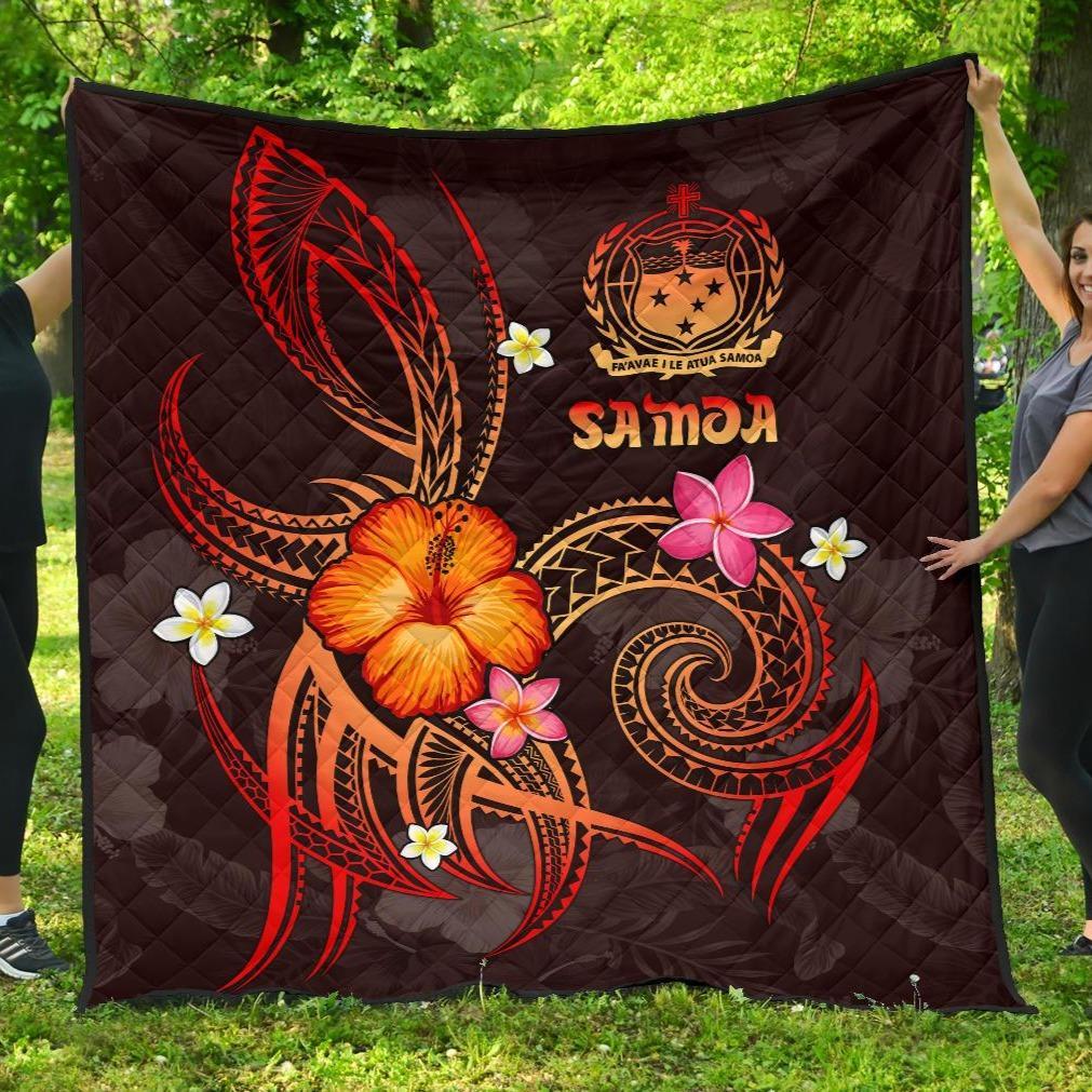 Polynesian Hawaii Premium Quilt - Legend of Samoa (Red) Red - Polynesian Pride