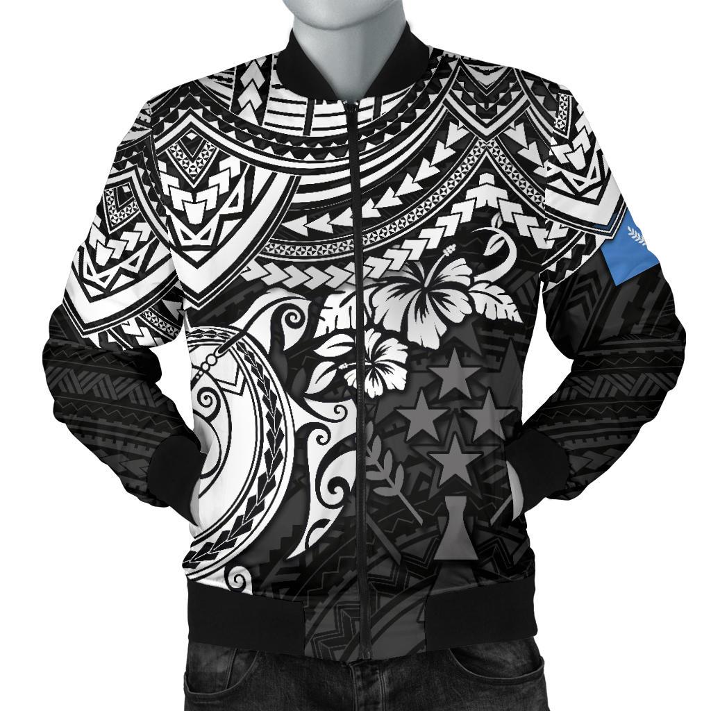 Kosrae Polynesian Bomber Jacket (Men) - White Turtle White - Polynesian Pride