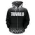 Tuvalu All Over Zip up Hoodie Fog Black Style - Polynesian Pride