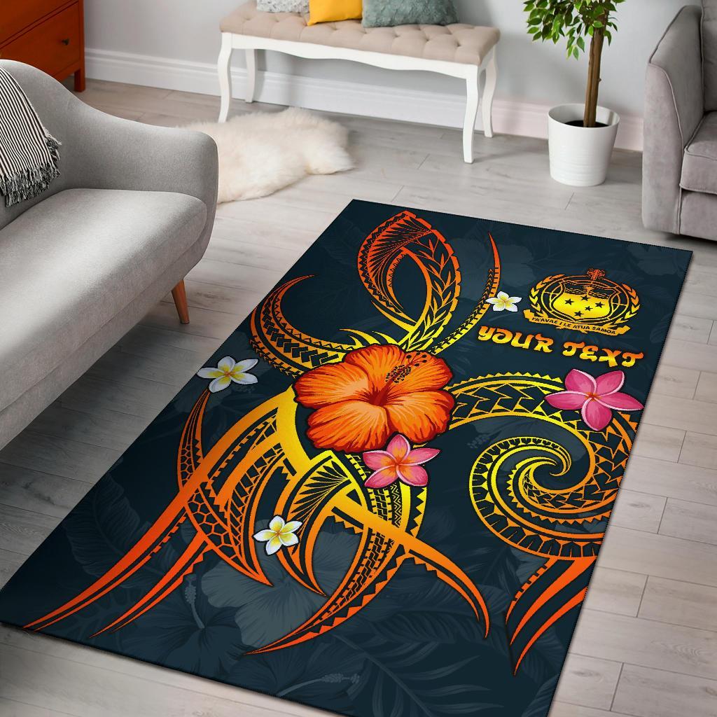 Polynesian Hawaii Personalised Area Rug - Legend of Samoa (Blue) Blue - Polynesian Pride