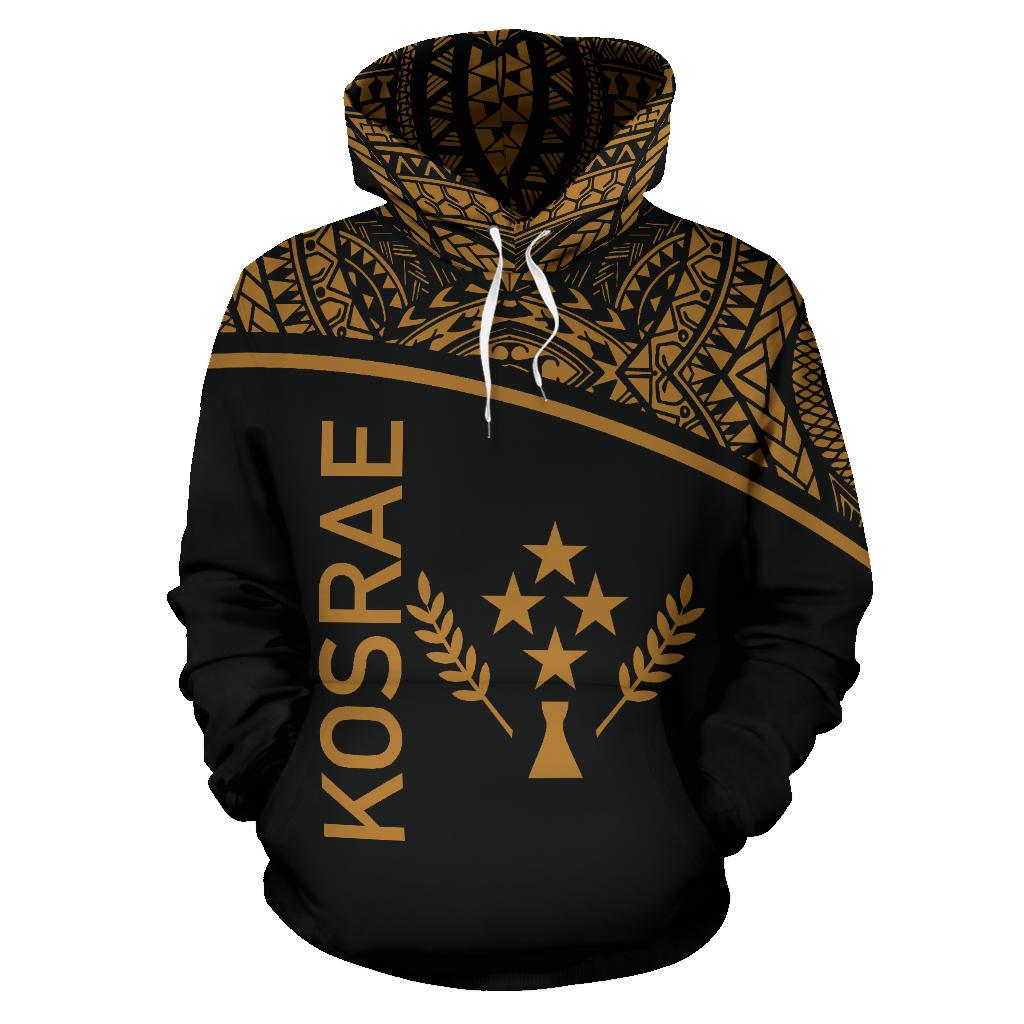 Kosrae All Over Hoodie Micronesia Curve Gold Style - Polynesian Pride