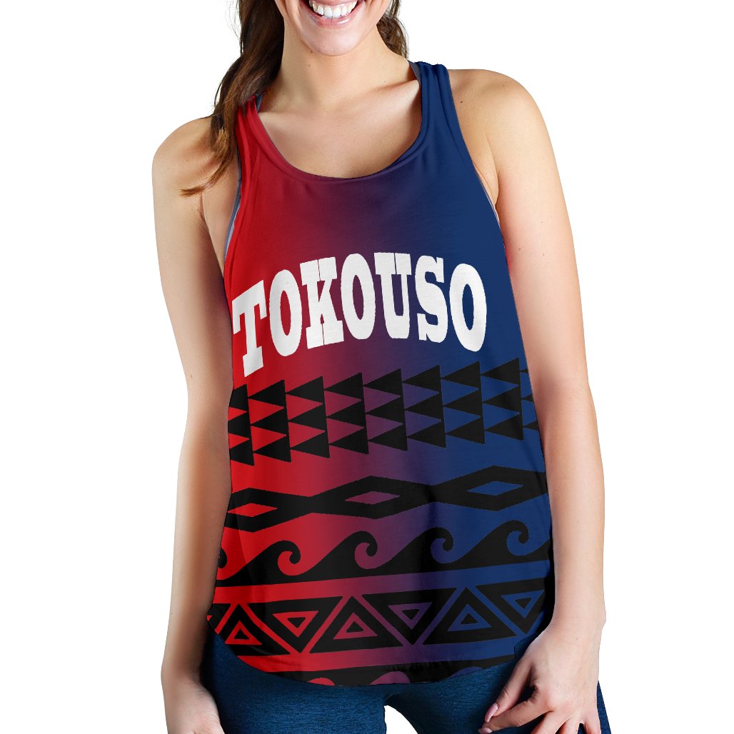 Tokouso Women's Racerback Tank - Polynesian Pattern - Polynesian Pride