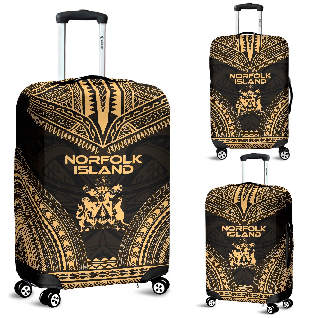 Norfolk Island Polynesian Chief Luggage Cover - Gold Version Gold - Polynesian Pride