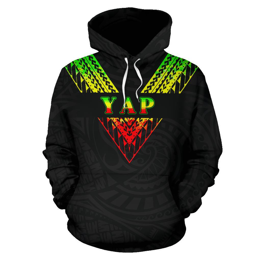 Yap All Over Hoodie Reggae Color Sailor Style - Polynesian Pride