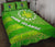 Cook Islands Quilt Bed Set Polynesian Victorian Vibes Green - Polynesian Pride