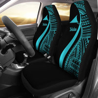Tokelau Car Seat Covers - Turquoise Polynesian Tentacle Tribal Pattern Universal Fit Turquoise - Polynesian Pride