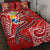 Tonga Quilt Bed Set - Red Shark Polynesian Tattoo Red - Polynesian Pride