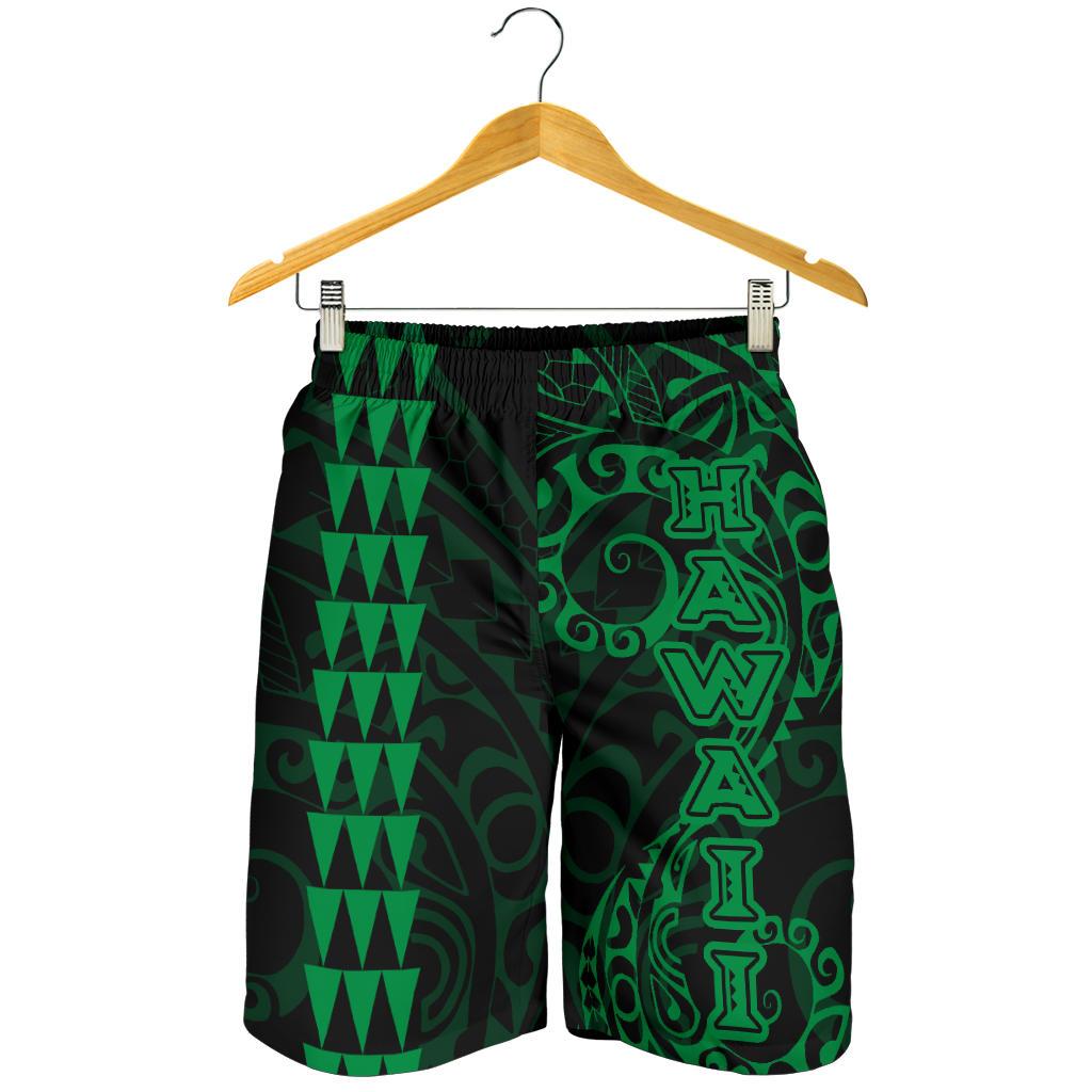 Hawaiian Tribal Green Men's Shorts - Polynesian Pride