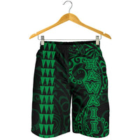 Hawaiian Tribal Green Men's Shorts - Polynesian Pride