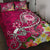 FSM Quilt Bed Set - Turtle Plumeria (PINK) Art - Polynesian Pride