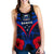 Samoa Tattoo Women Racerback Tank Hibiscus K9 Blue - Polynesian Pride