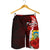 Tuvalu Polynesian Men's Shorts - Coat Of Arm With Hibiscus - Polynesian Pride