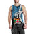 Fiji Polynesian Custom Personalised Men's Tank Top - Tribal Wave Tattoo Flag Style - Polynesian Pride