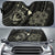 Hawaiian Hibiscus Sea Turtle Swim Polynesian Car Sun Shade - AH - Beige Auto Sun Shade Universal Fit Beige - Polynesian Pride