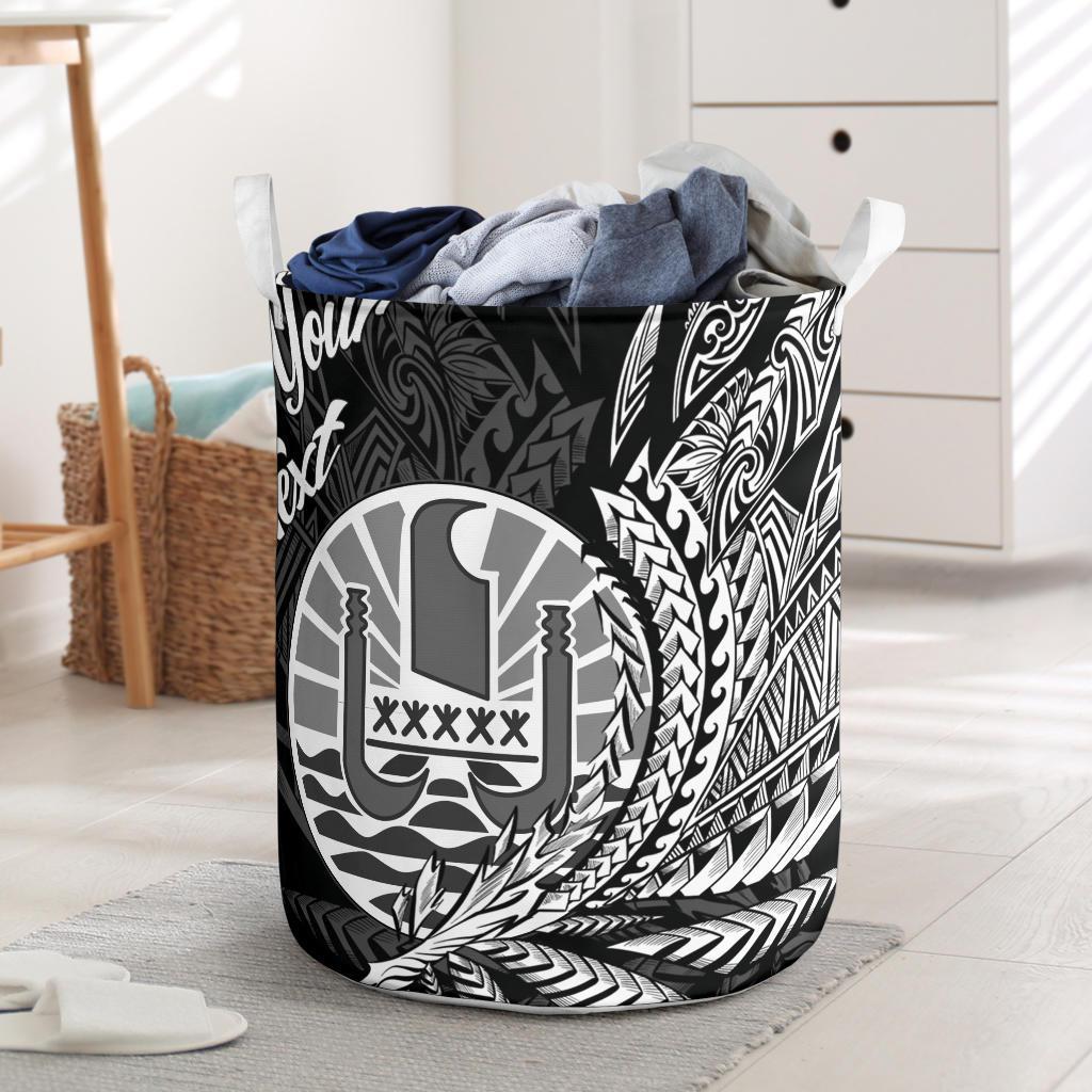 Tahiti Laundry Basket - Custom Personalised Wings Style Laundry Basket - Tahiti One Size Black - Polynesian Pride