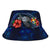 Tonga Polynesian Bucket Hat - Blue Turtle Hibiscus - Polynesian Pride