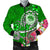 FSM Men's Bomber Jacket - Turtle Plumeria (Green) Green - Polynesian Pride