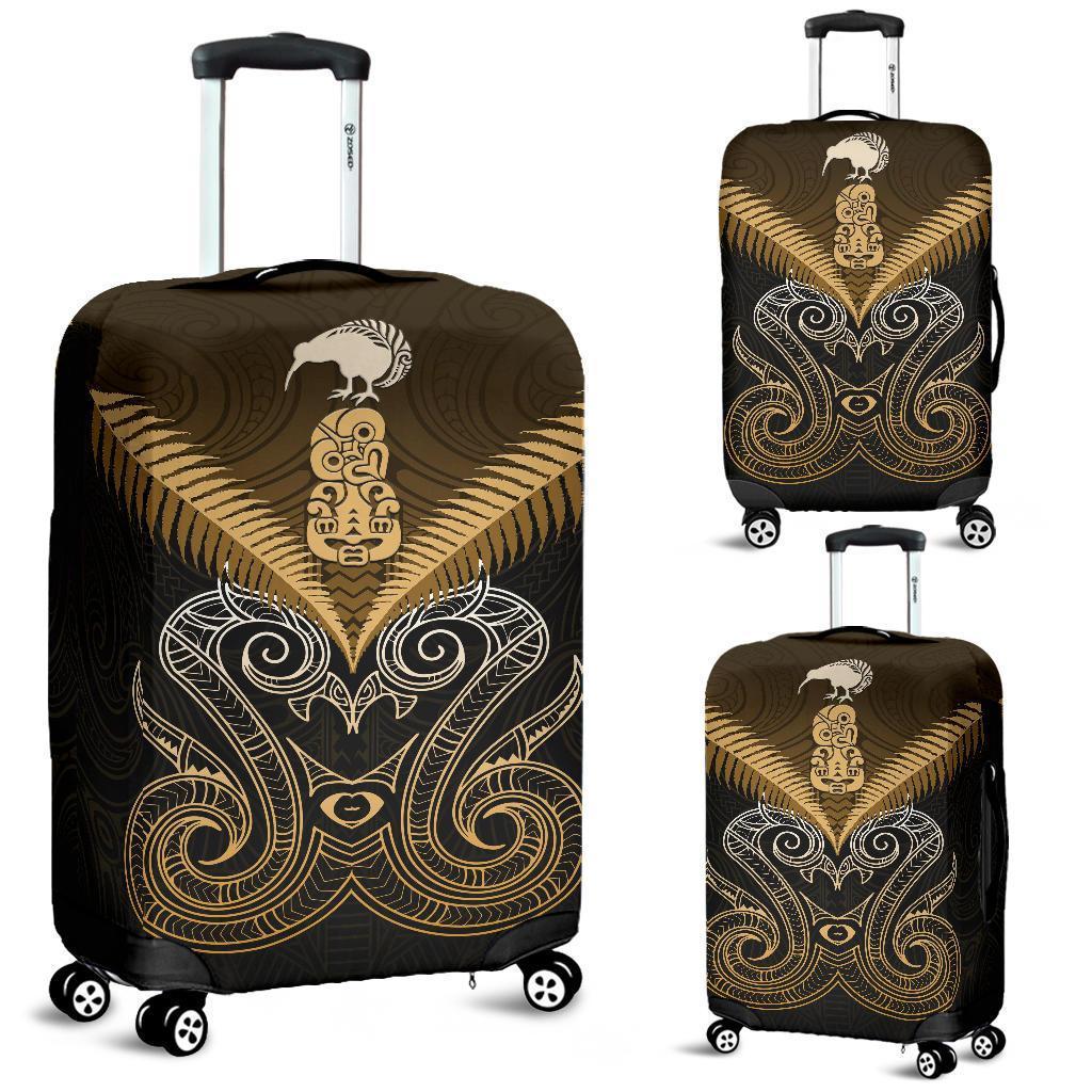 Maori Manaia New Zealand Luggage Covers Gold Gold - Polynesian Pride