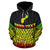 Guam Polynesian Custom Zip up Hoodie Reggae Pride Map and Seal - Polynesian Pride