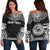 American Samoa Polynesian Chief Custom Personalised Women's Off Shoulder Sweater - Black Version Black - Polynesian Pride