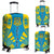 Tuvalu Luggage Cover - Polynesian Tattoo Flag SkyBlue-Yellow - Polynesian Pride