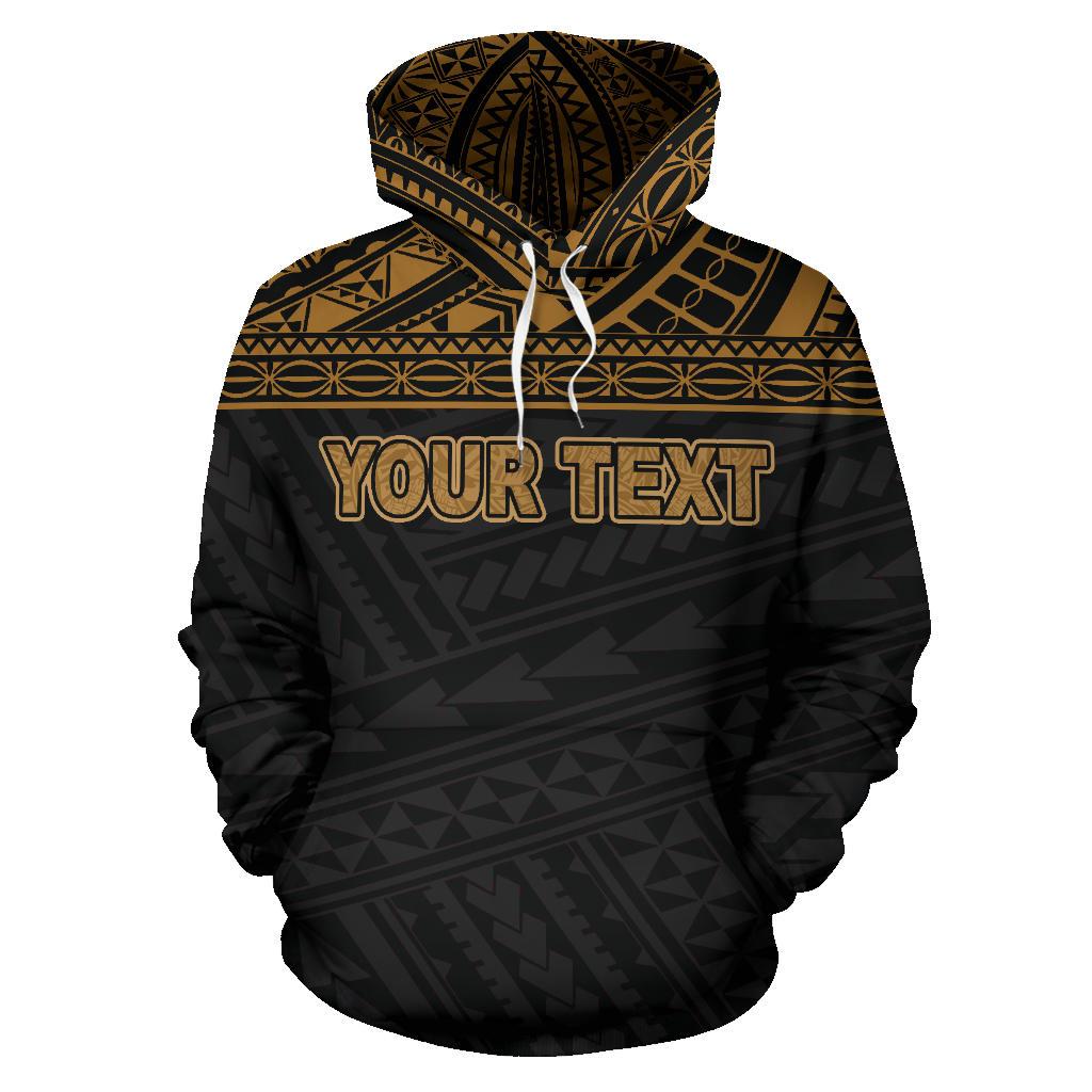 Tuvalu Polynesian Custom Hoodie Horizontal Gold - Polynesian Pride