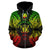 Niue Polynesian All Over Zip up Hoodie Map Reggae - Polynesian Pride