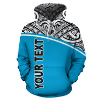 Tuvalu Polynesian Custom Hoodie Curve Blue - Polynesian Pride