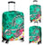 Hawaii Luggage Covers - Turtle Plumeria Polynesian Tattoo Turquoise Color - Polynesian Pride